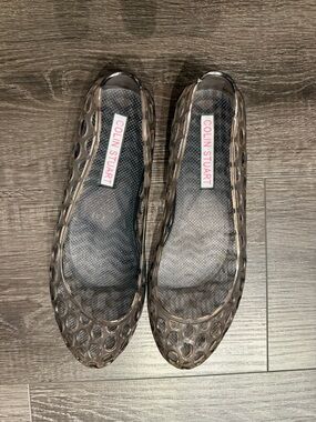 Colin Stuart Translucent Smoke Jelly Ballet Flats